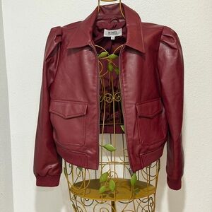 BB Dakota Burgundy Leather Jacket